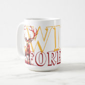 Mug Cerf sauvage pour toujours (Devant gauche)
