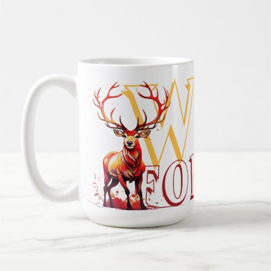 Mug Cerf sauvage pour toujours (Gauche)