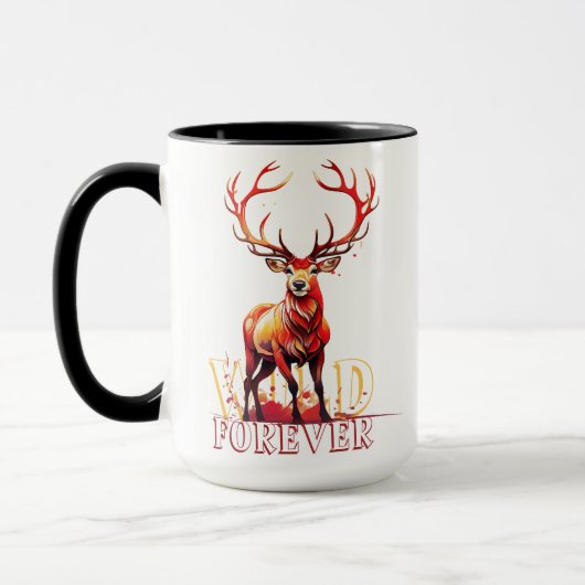 Mug Cerf sauvage pour toujours (Gauche)