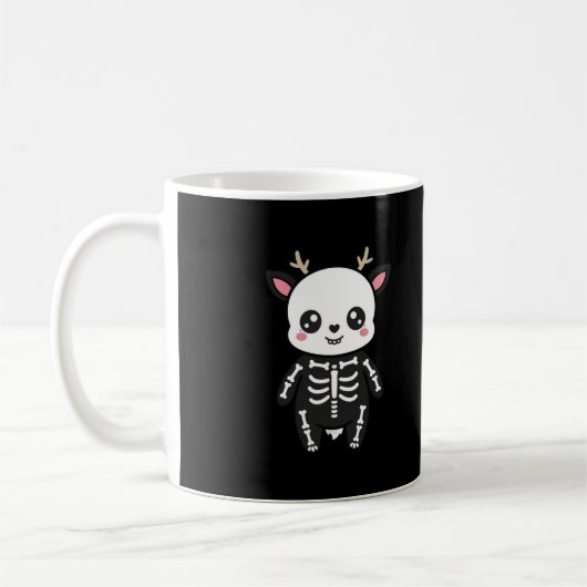 Mug Cerf squelette mignon Halloween (Gauche)