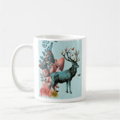Mug Cerf Turquoise en Forêt de Champignons 2 (Gauche)
