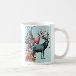 Mug Cerf Turquoise en Forêt de Champignons 2