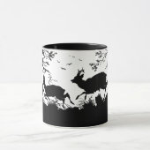 Mug Cerfs communs de scène d'automne sur Hillside en (Centre)
