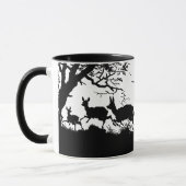 Mug Cerfs communs de scène d'automne sur Hillside en (Gauche)