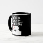 Mug Cerfs communs drôles de mâle de citation d'hommes (Devant gauche)