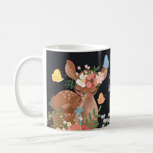 Mug Cerfs communs mignons de maman avec un petit cerf (Gauche)