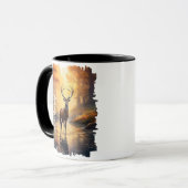 Mug Cerfs dans le reflet d'une forêt automnale (Devant gauche)