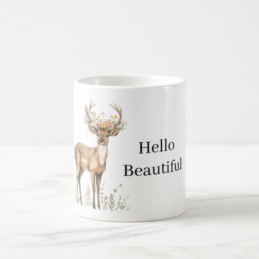 Mug Cerfs portant des fleurs (Centre)