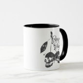 Mug Cerise crâne Éffrayante et Halloween gothique doux (Devant droit)