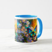 Mug Cerise Imaginaire Sunrise Papillon (Devant droit)