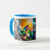 Mug Cerise Imaginaire Sunrise Papillon  (Devant gauche)