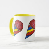 Mug Cerise Rouge Shavé Ice Snocone Sno Cone Nourriture (Devant gauche)