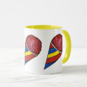 Mug Cerise Rouge Shavé Ice Snocone Sno Cone Nourriture (Devant droit)