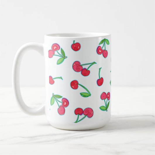Mug Cerise sur la Musique supérieure (Gauche)
