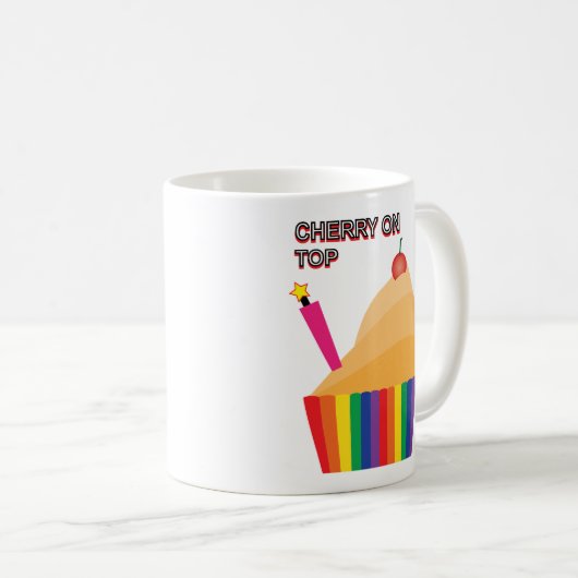 Mug Cerise sur le dessus 02 (Devant droit)
