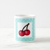 Mug Cerises à points Aqua Retro (Centre)