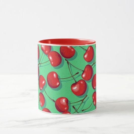 Mug Cerises d'aquarelle (Centre)