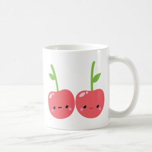 Mug Cerises mignonnes juteuses de Kawaii (Droite)