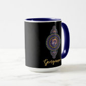 Mug Cerises murales personnalisées Mandala ornemental (Devant droit)