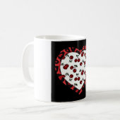 Mug Cerises RAB Empreinte de léopard Heart Rockabilly (Devant gauche)