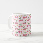 Mug cerises roses mignonnes (Devant gauche)