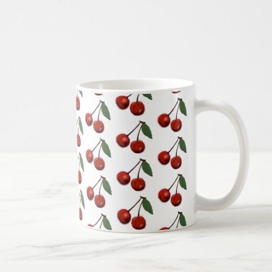 Mug Cerises rouges lumineuses (Droite)