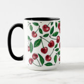 Mug Cerises rouges sur blanc (Gauche)