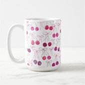 Mug Cerises Rubans et Bows Motif d'aquarelle (Gauche)