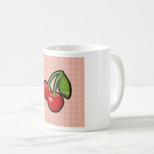 Mug Cerises sur Fleur (Devant droit)