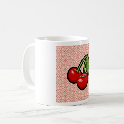 Mug Cerises sur Fleur (Devant gauche)