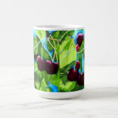 Mug Cerises suspendues des branches Cerise Rouge Vert (Centre)