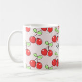 Mug Cerises tirées par la main, motif rose de fruit (Gauche)
