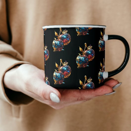 Mug Cerises trempées métalliques