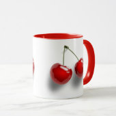 Mug Cerises vitrées par dessert rouge (Devant droit)