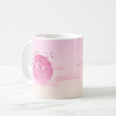 Mug Cerisier Fleur Levante Soleil Rose Fille Florale (Devant gauche)