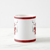 Mug Cerisier Fleur Rouge Noir Blanc Soleil Levant (Centre)