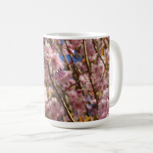 Mug Cerisier rose de printemps en fleurs (Devant droit)