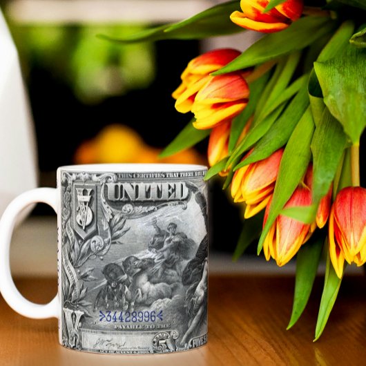 Mug Certificat Argent 5 $ – Billet de Banque Ancie