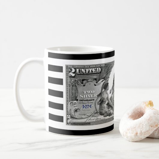 Mug Certificat d'argent 1896 ~ Électricité ~ Commerce~ (Avec donut)
