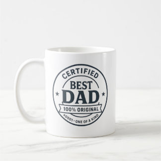 Mug Certifié Meilleur Papa #0001 - 100% Original Père’
