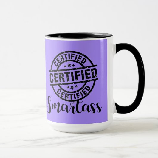 Mug Certifié Smartass Violet (Droite)