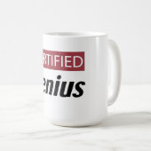 Mug Certified Genius (Devant droit)