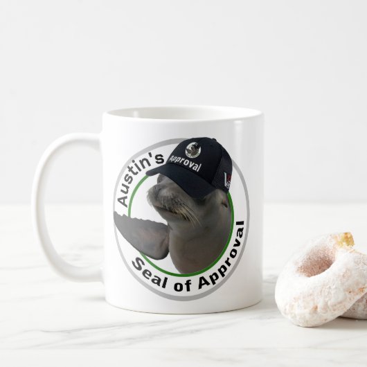 Mug Certified Seal of Approval | Deadpan Seal Custom (Avec donut)