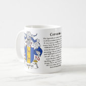 Mug Cervantes, l'origine, la signification et la crête (Devant gauche)