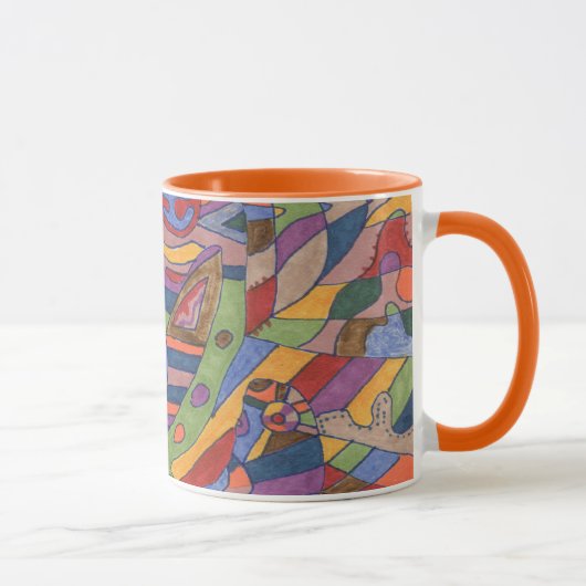 Mug Cerveau d'oiseaux, abstrait original (Droite)