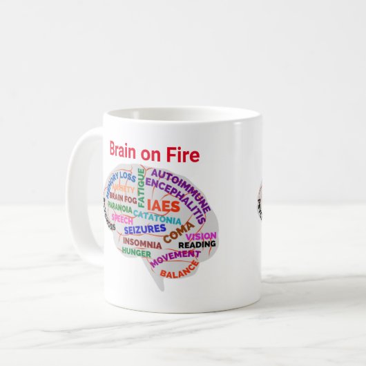 Mug Cerveau en feu Mois de sensibilisation aux AE 2023 (Devant gauche)