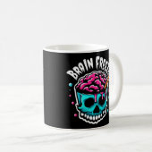 Mug Cerveau gel crâne Éffrayant Halloween Conception b (Devant droit)