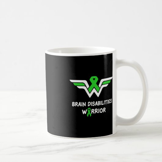 Mug Cerveau invalidé Guerrier de sensibilisation Ruban (Droite)