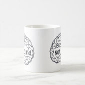 Mug Cerveau non trouvé Drôle Slogan (Centre)