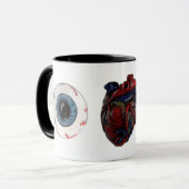 Mug Cerveaux de coeur d'oeil (Devant gauche)